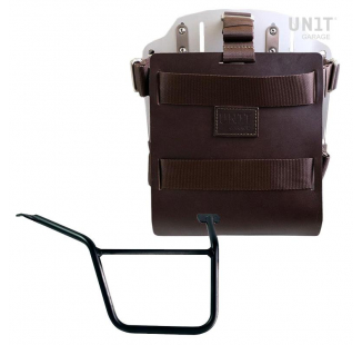 铝制包袋，带可调节皮革正面、快速接头和 Pan America 1250 框架