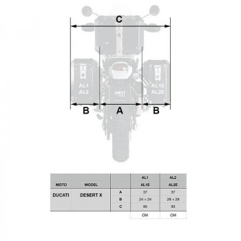 用于 Atlas 铝包的 Ducati DesertX 框架