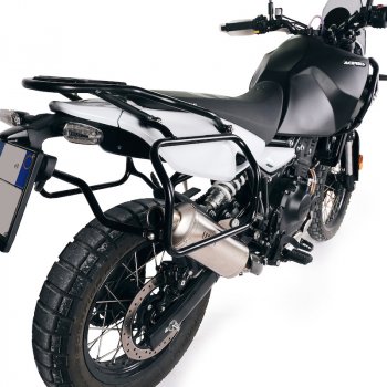 Royal Enfield Himalayan 450 铝制后行李架，适用于售后排气系统（2024 年起）